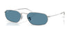 Ray-Ban RB3947 Sunglasses / Silver №003/S2 / Blue (Polarized) (2P 22.1%) / Size 54