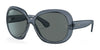 Ray-Ban JACKIE OHH II RB4098 Sunglasses | Size 60 / Transparent Blue №659281 / Dark Grey (Polarized) (3P 10%)