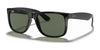Ray-Ban JUSTIN RB4165 Sunglasses / Black №601/71 / Dark Green (3N 12.9%) / Size 55