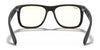 Ray-Ban JUSTIN RB4165 Eyeglasses | Size 55 / Rubber Black №622/5X / Clear (0N 91.5%)