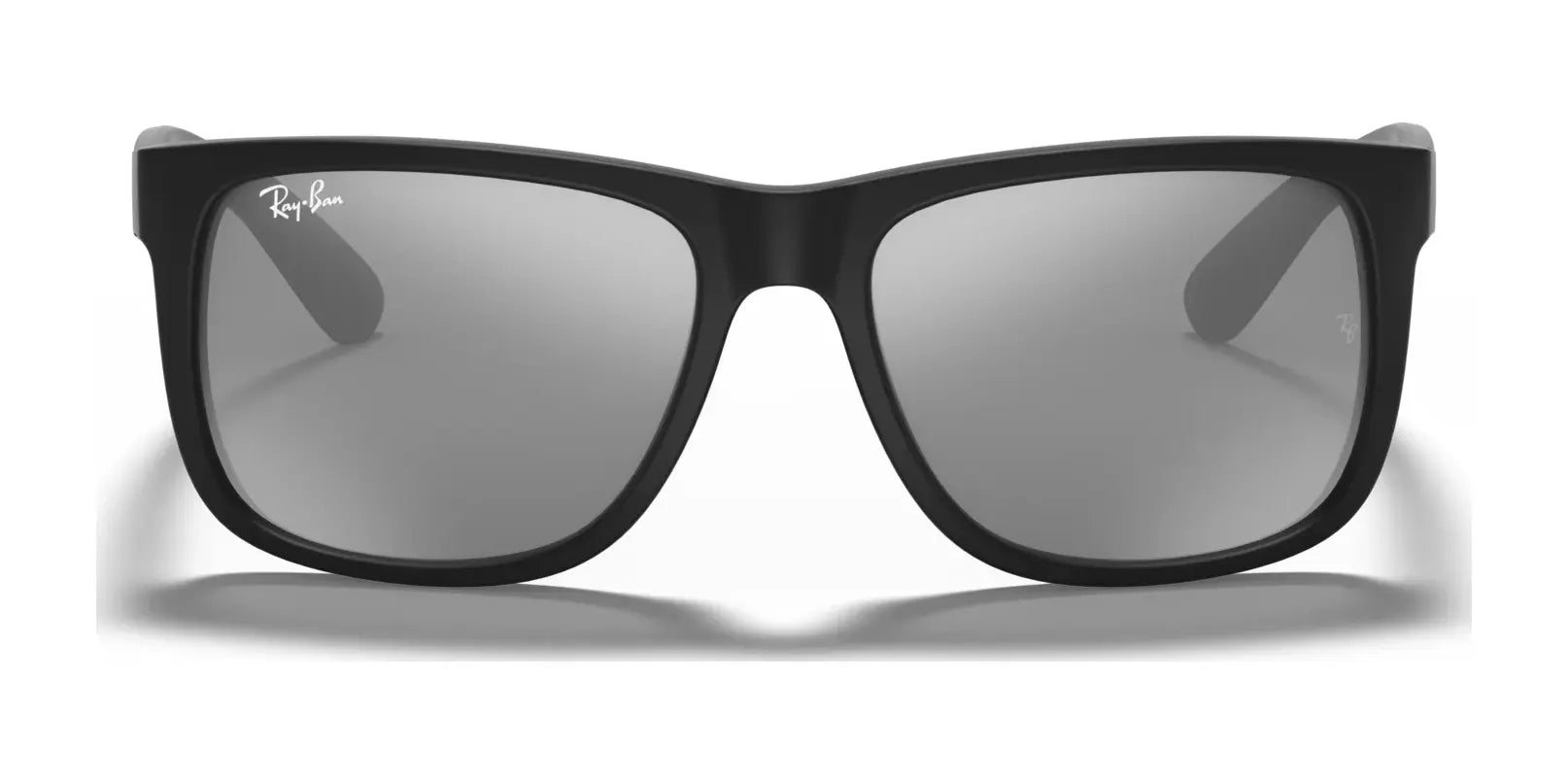 The Ray-Ban JUSTIN RB4165 Sunglasses come with a sleek rectangular frame, reflective lenses, and 100% UV protection.