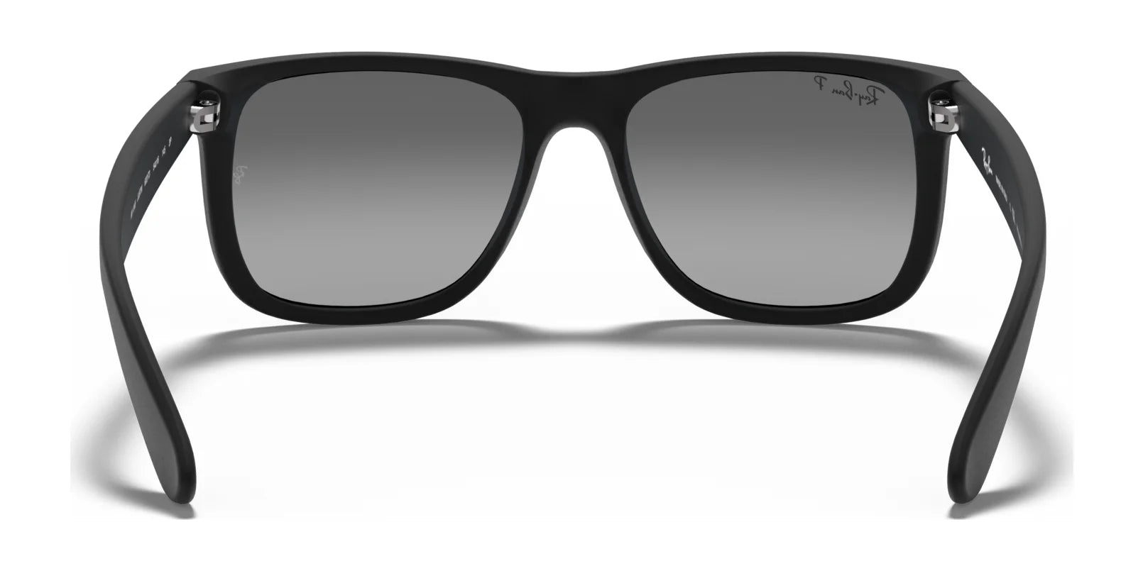 These Ray-Ban JUSTIN RB4165 sunglasses feature a sleek black design with square frames and dark gradient lenses, offering 100% UV protection. Perfect for sunny days, they capture the iconic Ray-Ban style.