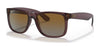 Ray-Ban JUSTIN RB4165 Sunglasses / Transparent Dark Brown №6597T5 / Brown (Polarized) (3P 14%) / Size 51