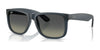 Ray-Ban JUSTIN RB4165 Sunglasses / Rubber Blue №681311 / Gradient Grey (2N 22.8%) / Size 55