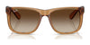 Ray-Ban JUSTIN RB4165 Sunglasses / Black №601/71 / Dark Green (3N 12.9%) / Size 55