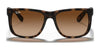 Ray-Ban JUSTIN RB4165 Sunglasses / Black №601/71 / Dark Green (3N 12.9%) / Size 55