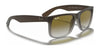 Ray-Ban JUSTIN RB4165 Sunglasses / Black №601/71 / Dark Green (3N 12.9%) / Size 55