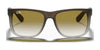 Ray-Ban JUSTIN RB4165 Sunglasses / Black №601/71 / Dark Green (3N 12.9%) / Size 55