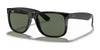 Ray-Ban JUSTIN RB4165F Sunglasses / Black №601/71 / G-15 Green (3N 12.0%) / Size 55