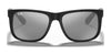 Ray-Ban JUSTIN RB4165F Sunglasses / Rubber Black №622/6G / Silver (3N 10%) / Size 58