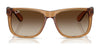 Ray-Ban JUSTIN RB4165F Sunglasses / Rubber Black №622/6G / Silver (3N 10%) / Size 58