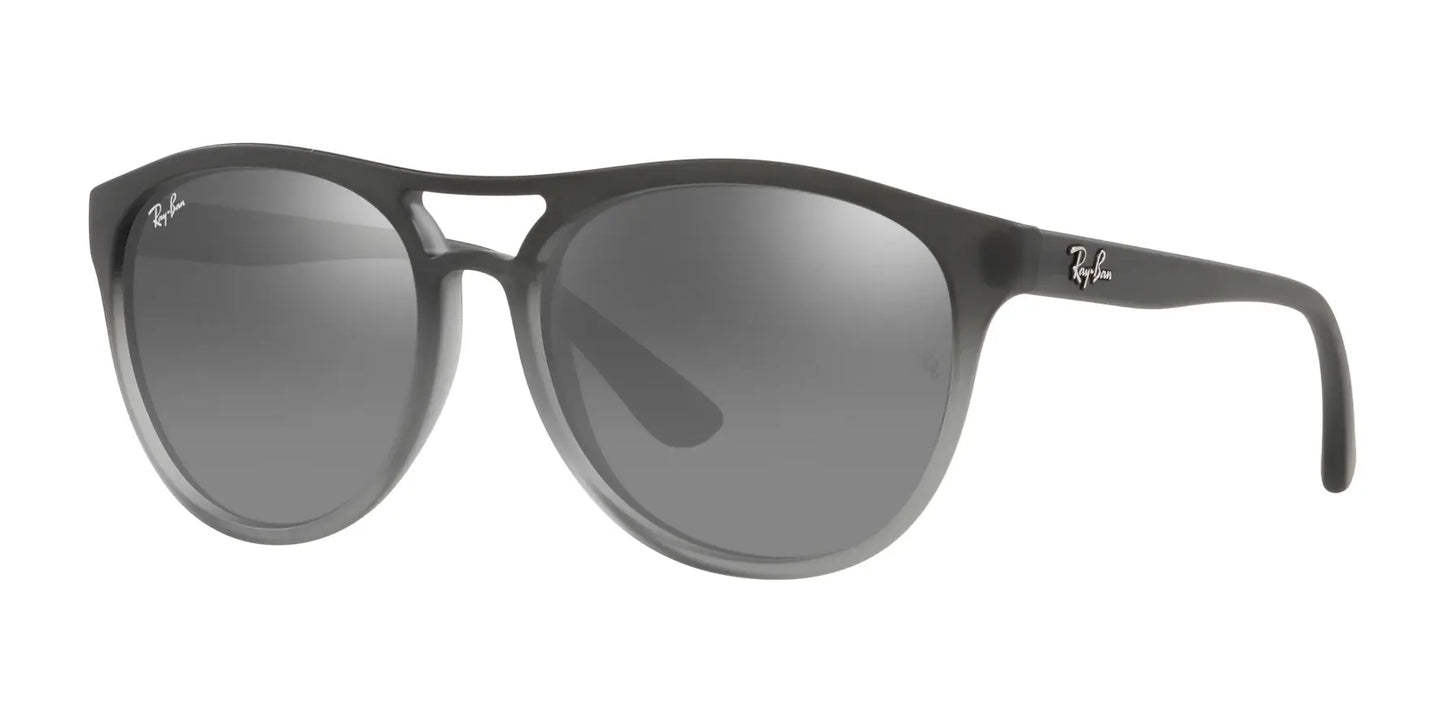 Ray-Ban BRAD RB4170 Sunglasses Rubber Grey On Clear Grey / Grey Mirror Silver Gradient