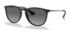 Ray-Ban ERIKA RB4171F Sunglasses / Rubber Black №622/T3 / Grey (Polarized) (3P 13%) / Size 54