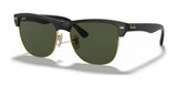 Ray-Ban CLUBMASTER OVERSIZED RB4175 Sunglasses Black On Gold / G-15 Green