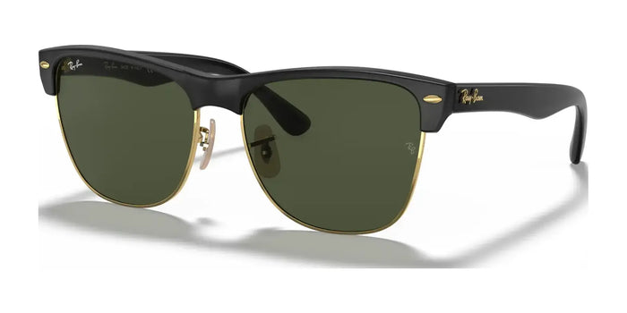 Ray-Ban CLUBMASTER OVERSIZED RB4175 Sunglasses | Size 57 / Black On Gold №877 / G-15 Green (3N 13.2%)