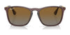 Ray-Ban CHRIS RB4187 Sunglasses | Size 54 / Light Havana №710/71 / Dark Green (3N 12.9%)