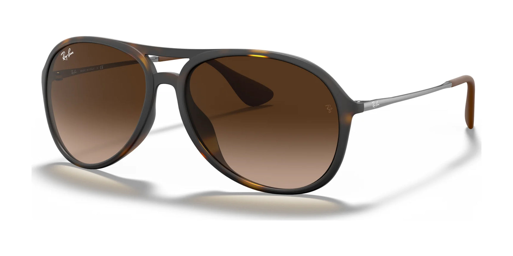 Ray-Ban ALEX RB4201 Sunglasses Havana / Brown Gradient Dark Brown
