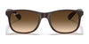 Ray-Ban ANDY RB4202 Sunglasses | Size 55 / Black №606971 / Green (3N 12.9%)
