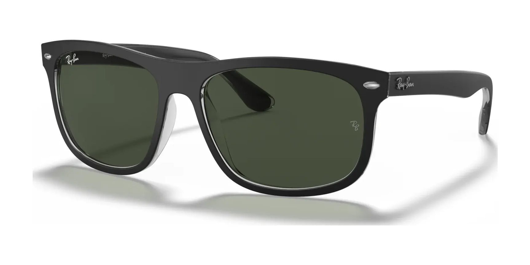 Ray-Ban RB4226 Sunglasses Black On Transparent / Green