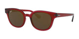 Ray-Ban RB4324 Sunglasses Transparent Red / Brown