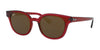 Ray-Ban RB4324 Sunglasses | Size 50 / Transparent Red №645193 / Brown (3N 12.9%)