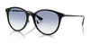 Ray-Ban RB4334D Sunglasses | Size 55 / Black №601/19 / Clear Gradient Light Blue (1N 49%)
