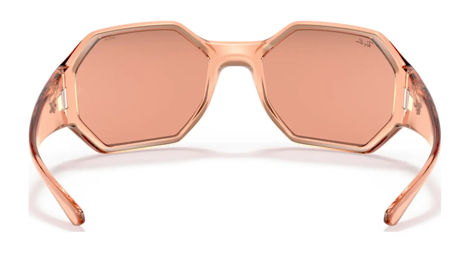 Back view of Ray-Ban RB4337 Sunglasses by Ray-Ban in pink, featuring octagonal lenses and pink-tinted frames, providing high-performance shades and UV protection.