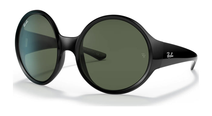Ray-Ban RB4345 Sunglasses | Size 58 / Black №601/71 / Green Classic (3N 12.9%)