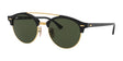 Ray-Ban CLUBROUND DOUBLEBRIDGE RB4346 Sunglasses Black / G-15 Green