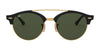 Ray-Ban CLUBROUND DOUBLEBRIDGE RB4346 Sunglasses | Size 51 / Black №901 / G-15 Green (3N 13.2%)