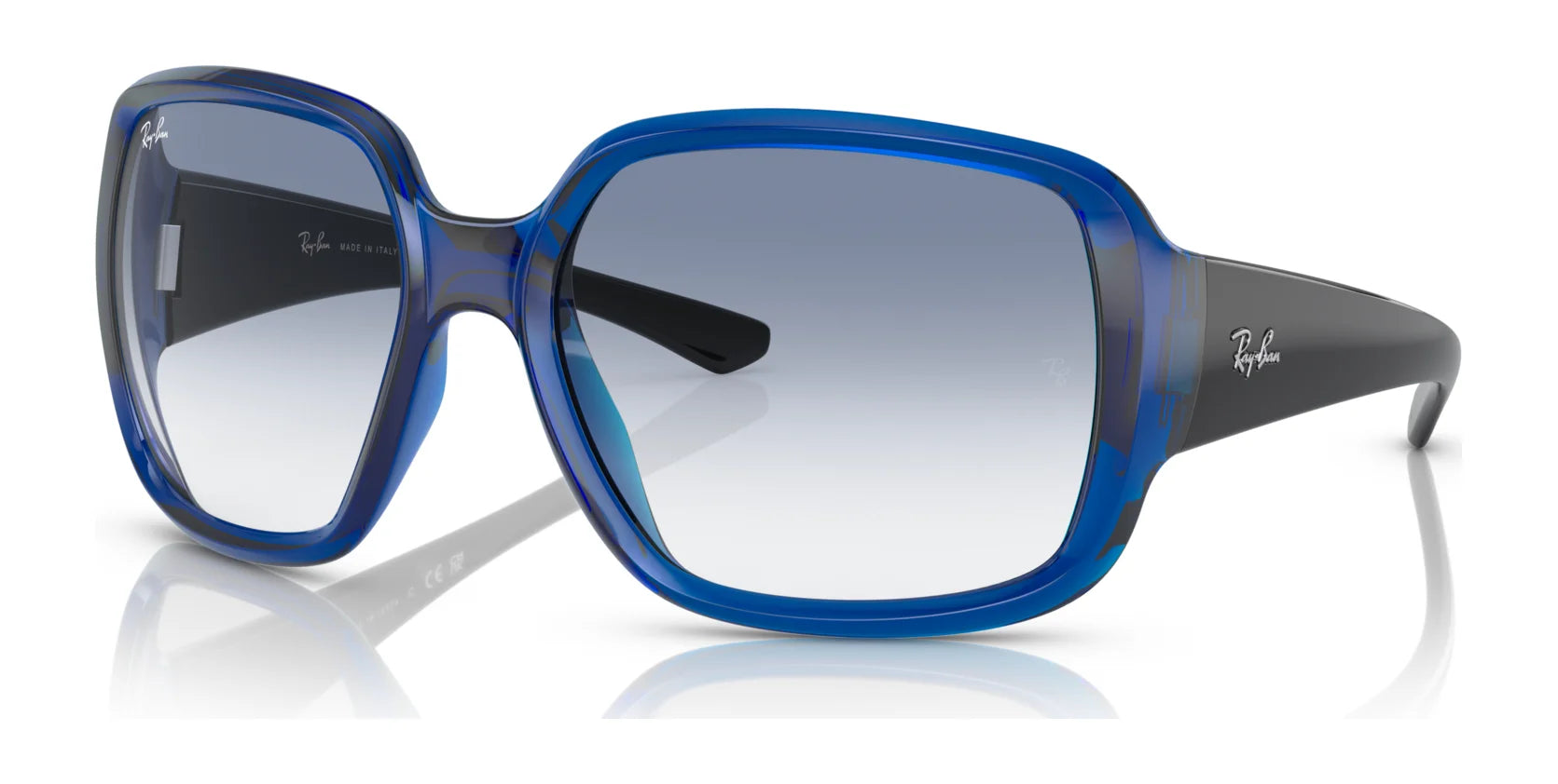 Ray-Ban POWDERHORN RB4347 Sunglasses Transparent Blue / Blue