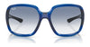 Ray-Ban POWDERHORN RB4347 Sunglasses | Size 60 / Transparent Blue №666019 / Blue (1N 46.32%)