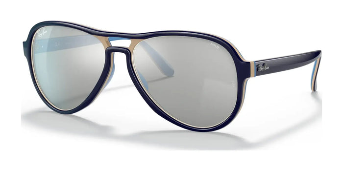 Ray-Ban VAGABOND RB4355 Sunglasses | Size 58 / Light Blue №6546W3 / Grey Mirror Grey (Photochromic) (3F 15.63%)