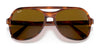 Ray-Ban POWDERHORN RB4357 Sunglasses | Size 58 / Striped Havana №954/33 / B-15 Brown (3N 14.6%)