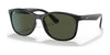 Ray-Ban RB4374F Sunglasses | Size 58 / Black №601/31 / Green (3N 13.2%)