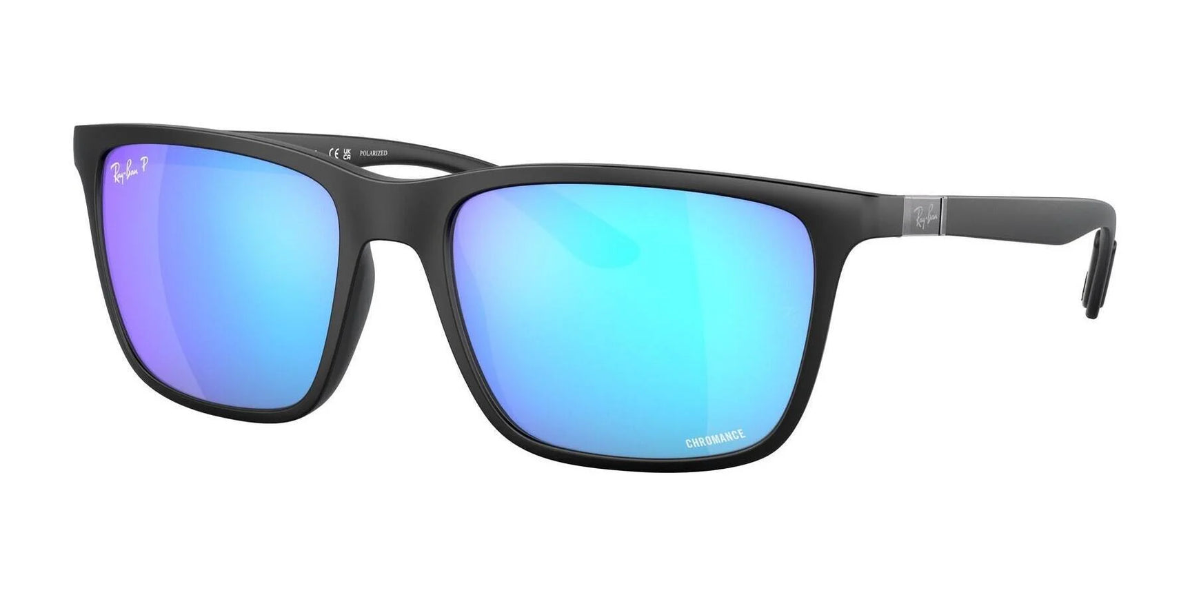 Ray-Ban RB4385 Sunglasses Black / Green / Blue (Polarized)