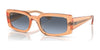 Ray-Ban KILIANE RB4395 Sunglasses | Size 54 / Transparent Orange №66868F / Blue/Grey (2N 22%)