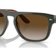 Green & Dark Grey & Transparent Brown №6732T5