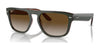 Ray-Ban RB4407 Sunglasses | Size 57 / Green & Dark Grey & Transparent Brown №6732T5 / Brown (Polarized) (3P 16.7%)