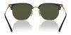 Ray-Ban NEW CLUBMASTER RB4416 Sunglasses / Black On Gold №601/31 / Green (3N 13.2%) / Size 51