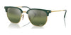 Ray-Ban NEW CLUBMASTER RB4416 Sunglasses / Green On Gold №6655G4 / Silver/Green (Polarized) (2P 20.3%) / Size 51