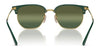 Ray-Ban NEW CLUBMASTER RB4416 Sunglasses / Black On Gold №601/31 / Green (3N 13.2%) / Size 51