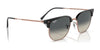 Ray-Ban NEW CLUBMASTER RB4416 Sunglasses / Black On Gold №601/31 / Green (3N 13.2%) / Size 51
