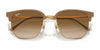 Ray-Ban NEW CLUBMASTER RB4416 Sunglasses / Black On Gold №601/31 / Green (3N 13.2%) / Size 51