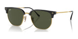 Ray-Ban NEW CLUBMASTER RB4416F Sunglasses Black On Gold / Green