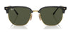Ray-Ban NEW CLUBMASTER RB4416F Sunglasses | Size 55 / Black On Gold №601/31 / Green (3N 13.2%)