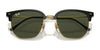 Ray-Ban NEW CLUBMASTER RB4416F Sunglasses | Size 55 / Black On Gold №601/31 / Green (3N 13.2%)