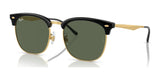 Ray-Ban RB4418D Sunglasses Black On Gold / Dark Green