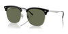 Ray-Ban RB4418D Sunglasses | Size 56 / Black On Silver №66709A / Dark Green (Polarized) (3P 16%)
