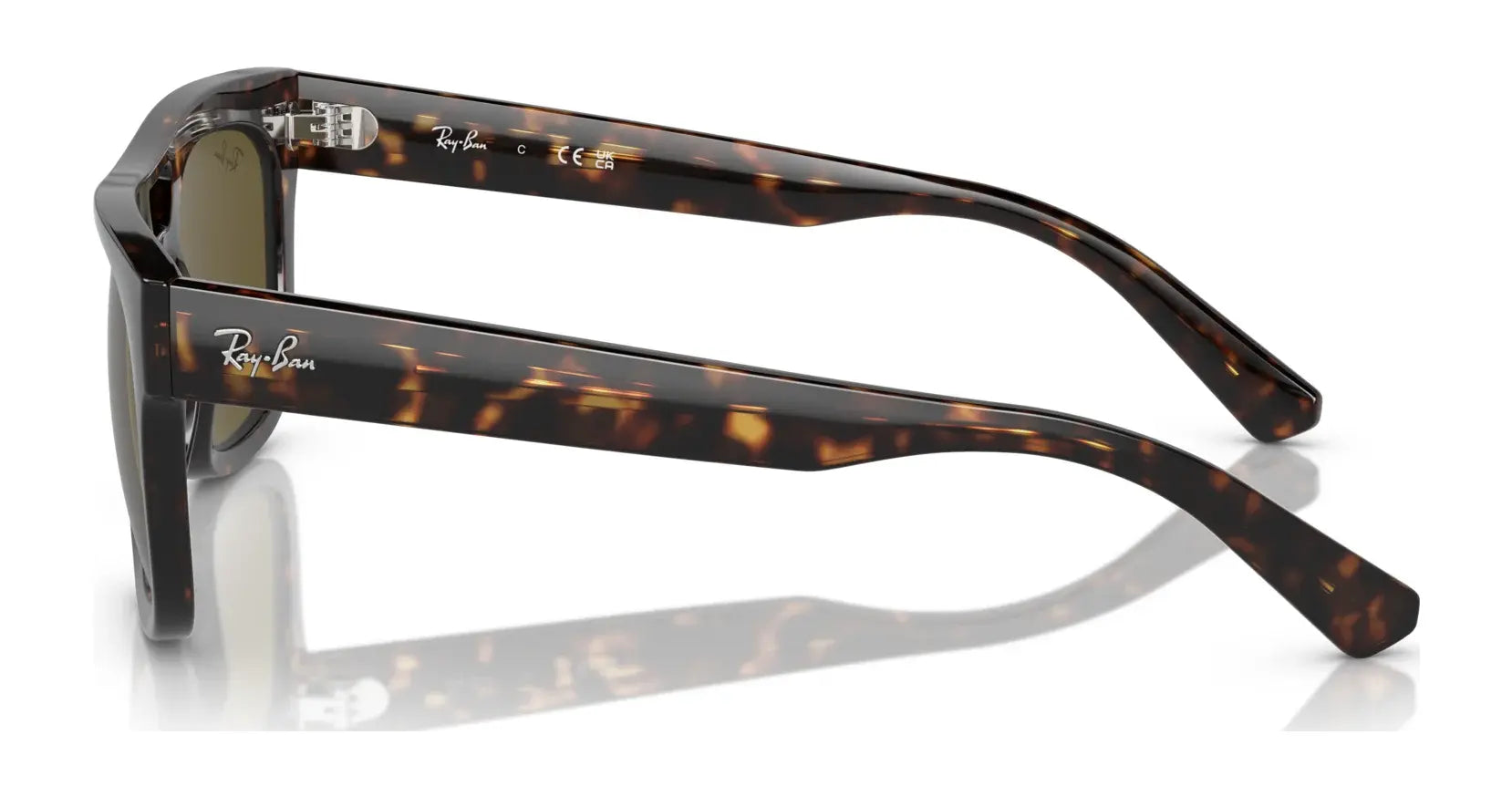 The Ray-Ban PHIL RB4426 Sunglasses, size 54, boast a squared silhouette in tortoiseshell bio-based acetate frames with dark lenses and the signature Ray-Ban logo on the arms.